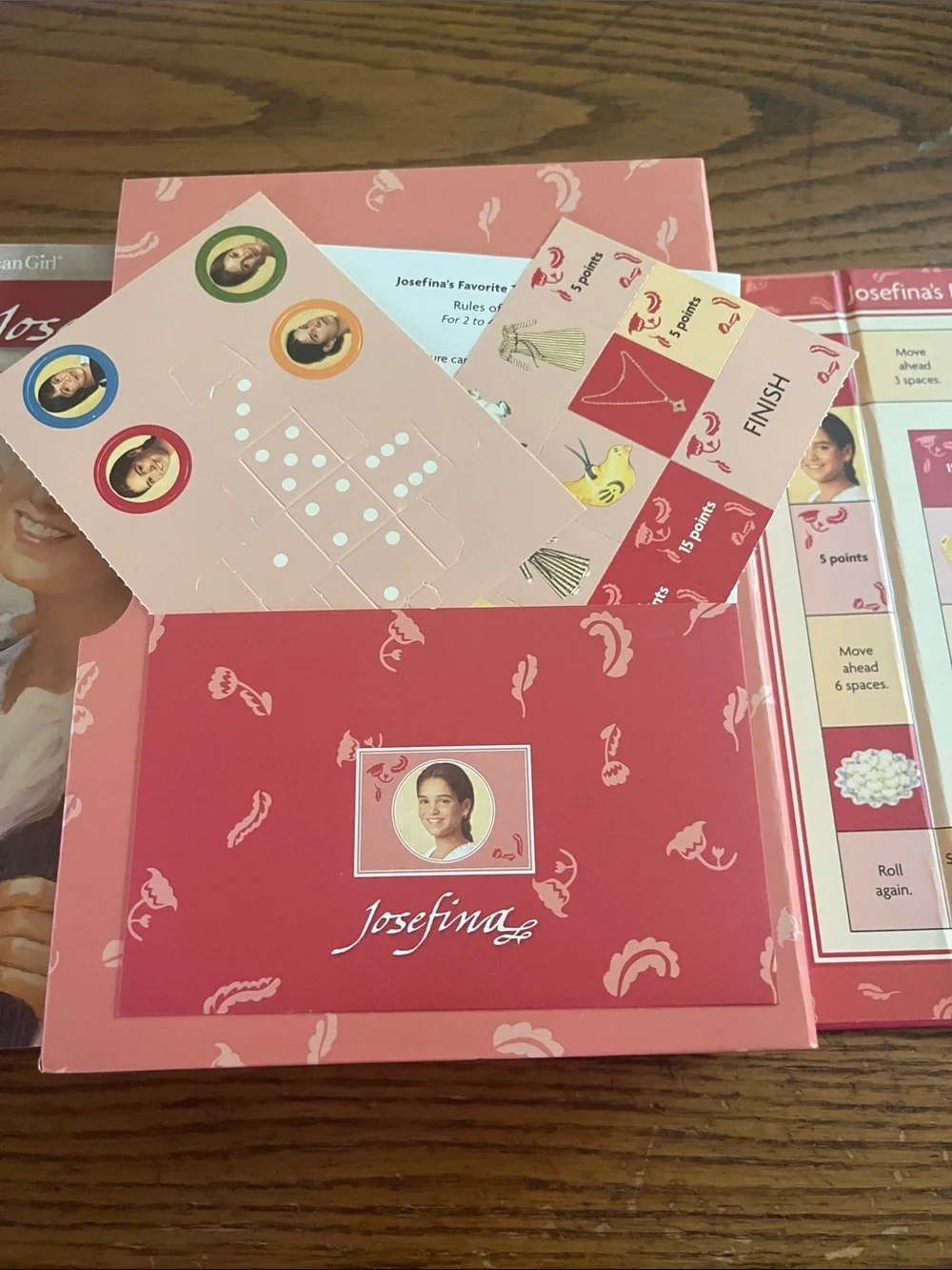American Girl Josefina Keepsake Box - Pink & Red set of 6 books